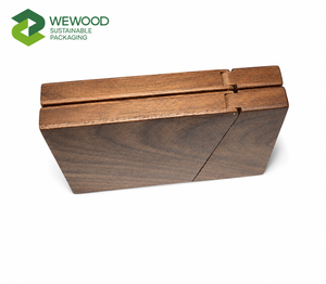 WEWOOD OEM Porte-cartes de visite moderne en bois de noyer personnalisé avec fermeture magnétique, taille et épaisseur personnalisables - Product Image 5