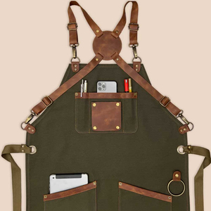 Delantal Largo de Seda con Relieve para Máxima Protección, Diseño Clásico para Hombres, para Panaderos y Chefs, Uso en Restaurantes y Bares - Product Image 5