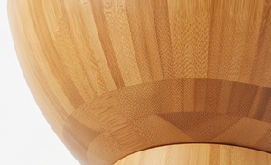 Bol décoratif luxueux en bois avec la conception de piédestal idéale pour augmenter des espaces vitaux avec la sophistication rustique chaude - Product Image 3