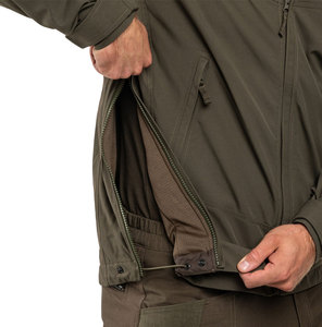 Veste softshell unisexe imperméable coupe-vent à capuche doublée polaire, respirante et confortable, mélange polyester/coton, automne - Product Image 6