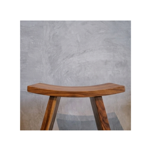 Premium Handcrafted Curved Saddle Solid Suar Wood Stool Bench Accent Side Table <b>Footrest</b> for Your Beautiful Elegant Living Rooms - Product Image 2