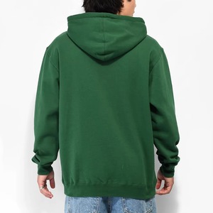 Green Hooded Sweatshirt Men Oversized Casual <b>Glitter</b> Print Front Logo Pocket Design Autumn Wear - Product Image 3