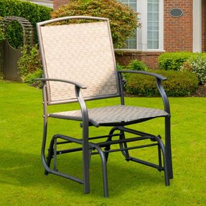 <b>Single</b> Glider Chair Rocking Seating Steel Frame Garden <b>Swing</b> for Patio - Product Image 3