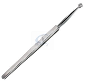 เครื่องมือขูดหูแบบมืออาชีพ ยี่ห้อ Fox Dermal Curette ขนาด 6 มม. รุ่น Buck Ear แบบตรง ปลายแหลม สำหรับหู ชนิดใช้ซ้ำได้ ทำจากสแตนเลสสตีล สำหรับศัลยกรรมหู คอ จมูก - Product Image 1