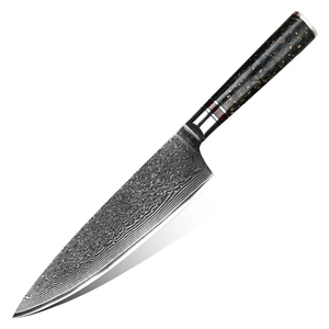 Couteau de Chef Premium en Acier Damas avec Manche en Résine, Couteau de Cuisine à Manche Intégral, Fabricant OEM en Gros - Product Image 1
