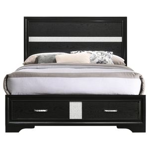 Urbana Full <b>Storage</b> Panel <b>Bed</b> <b>Black</b> Up-Holstered <b>Bed</b> with Durable <b>Storage</b> Features - Product Image 5