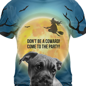 Camiseta con Estampado de Sublimación Personalizado, Diseño Gráfico de Halloween con Foto de Perro, Unisex, Temática de Fiesta, OEM, ODM, Poliéster, Alta Calidad - Product Image 5