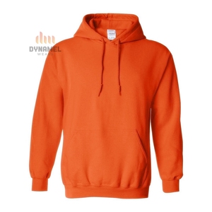 Sudaderas Personalizadas para Hombre, 100% Algodón, Sudadera con Capucha Naranja, Color Sólido, Felpa, Informal - Product Image 1