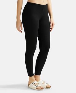 Women High Waist Black <b>Leggings</b> Slim Fit Knitted Cotton Winter Casual Solid Color Breathable Thermal Vintage <b>Crop</b> Pants - Product Image 2