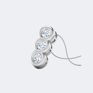 Collier pendentif solitaire en or plaqué or 0,70 CTW avec diamant rond brillant cultivé en laboratoire, serti clos, certifié IGI - Product Image 5