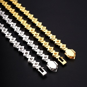 Mens Moissanite Bracelet 925 <b>Silver</b> Diamond Square Link Iced Luxury <b>Tennis</b> Bracelet Custom Jewellery Gift for Men Premium Design - Product Image 6