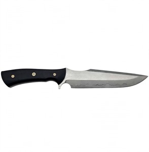 Outil utilitaire d'extérieur artisanal en acier satiné, manche en micarta noir, Hamon Line Display Craft - Product Image 1