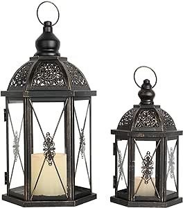 White Metal Square Durable Lanterns Indoor <b>Ramadan</b> <b>Decor</b> Reusable - Product Image 3