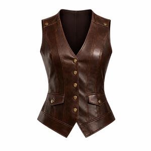 Gilet de moto en cuir véritable fait main, imperméable, respirant et coupe-vent, sur mesure, grande taille, pour adultes, 2026 - Product Image 1