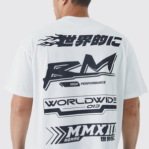 men oversized <b>tshirt</b> boxy loose fit drop shoulder cotton fabric summer casual tee drop shoulder streetwear <b>tshirt</b> - Product Image 5