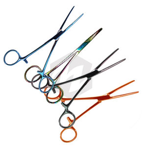 คีมหนีบคาร์มาลท์ ขนาด 8 นิ้ว แบบตรง เคลือบสี สำหรับผ่าตัด หยุดเลือด ทำจากสแตนเลส ใช้ในสัตวแพทย์ ทันตกรรม และการแพทย์ - Product Image 2