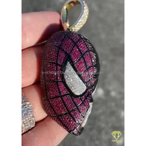 Designer Cartoon Pendant <b>Necklace</b> with Brilliant Lab Grown Diamonds and Streetwear Fashion Style - Product Image 3