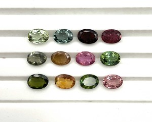 Lot de pierres précieuses naturelles multi-tourmalines, taille ovale, 5*7 mm, 6 carats, pour la création de bijoux - Product Image 3