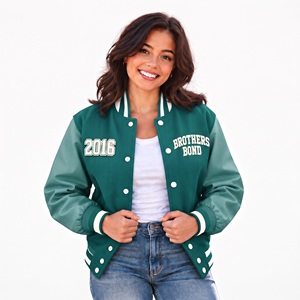 Chaqueta universitaria color burdeos con bordado chenille personalizado, abrigo tipo letterman, venta al por mayor, OEM, ropa de calle, ropa de invierno. - Product Image 6
