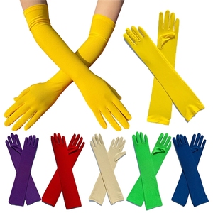 Milk <b>Silk</b> Stretch <b>Gloves</b> Dress up Mittens <b>Gloves</b> Etiquette Festival Party Group Show Bar Dance Long <b>Gloves</b> - Product Image 4