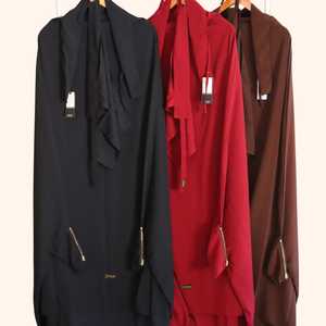 Luxury Ultra Breathable Single Layer Chiffon Niqab Handmade From Polyester for Adults Short Size - Product Image 4