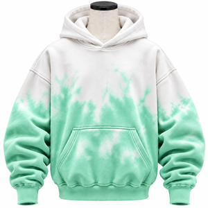 Sudadera con Capucha Unisex Estilo Hip Hop, Tie Dye, Degradado, Manga Raglán, Bolsillo Canguro, Informal, 100% Algodón - Product Image 2