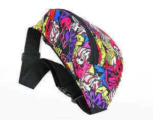 Riñonera con Estampado de Grafiti para Hombre y Mujer, Organizador de Cintura, Riñonera Antirrobo - Product Image 4