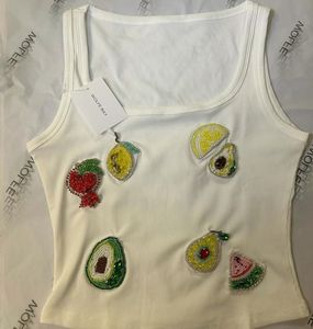 Top de Tirantes Bordado con Cuentas para Mujer, con Bordado Floral Colorido y Puntadas Cruzadas, Venta al Por Mayor - Product Image 3