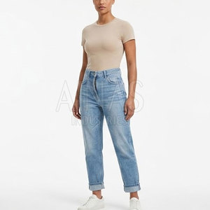 Jeans Casuales y Elegantes para Mamá, Corte Relajado, Cintura Alta, Cómodos, Transpirables y Ligeros para el Día a Día, Viajes y Moda - Product Image 5