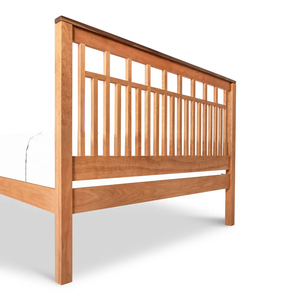 Traditional Solid Wood <b>Bed</b> with Footboard | KD Lattice Panel Bedroom Furniture Wholesale - Product Image 5