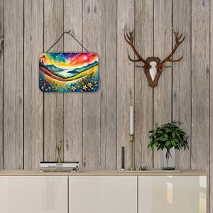 Hypericum St. John's Wort Wall Decor Nouveau Multicolore 8HX12W Aluminium Métal Signe Porte Suspendus Impressions pour Cuisine Bar Décor À La Maison - Product Image 4