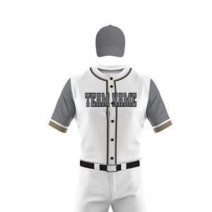 Uniformes de Béisbol para Jóvenes y Adultos, Ropa Deportiva Personalizada, Fábrica de Camisetas Sublimadas, Camisetas de Béisbol con Botones Completos, Uniforme de Béisbol Personalizado - Product Image 4