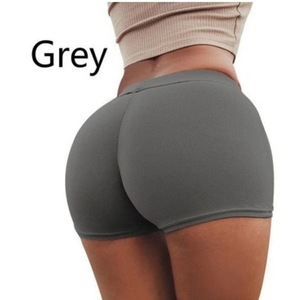 High <b>Waist</b> Solid Color Breathable Stretchy Spandex 220g Yoga <b>Shorts</b> <b>Women</b> Sporty Knitted <b>Elastic</b> <b>Waist</b> Workout Gym Casual Booty - Product Image 2