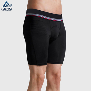 Solid Color High-Waisted Good Supplier Newest <b>Compression</b> Workout, Quick-Dry Stretchy Tummy Control Fitness Wear <b>Men</b> <b>Shorts</b> - Product Image 2