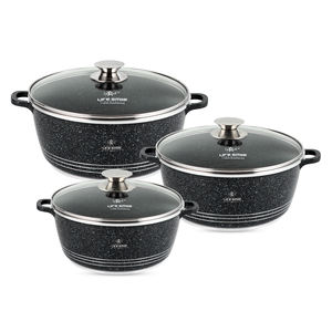 Classic Design 6-Piece <b>Cookware</b> <b>Set</b> with Multi-Layer Granite Non-Stick Coating - Product Image 1