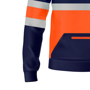 Sweat-shirts de sécurité pour hommes avec logo et taille personnalisés, vêtements de travail standard haute visibilité, pull à col rond, robuste, nouveau design simple - Product Image 5