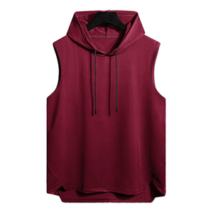 Wholesale Custom Logo Winter Hooded Gym <b>Hoodie</b> Sleeveless Breathable Fleece Unisex <b>Workout</b> Men's Bodybuilding Gym <b>Hoodie</b> - Product Image 1