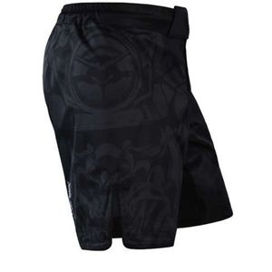 Shorts MMA unisexes noirs avec imprimé serpent doré par sublimation, anti-humidité, en polyester 140g, vêtements de sport de combat de haute qualité - Product Image 5