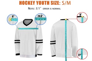 เสื้อฮอกกี้น้ำแข็งผู้ชายแบบกำหนดเองได้ สีขาวดำ โลโก้ DP แบบซับลิเมชั่น แขนยาว ระบายเหงื่อได้ดี ชุดยูนิฟอร์มทีม - Product Image 5