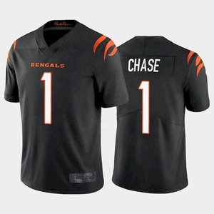 Camiseta de Fútbol Americano Naranja para Hombre Bengals Chase 1, Cuello en V, Manga Corta, Impresión Sublimada, Absorbe la Humedad, Corte Regular, Adulto - Product Image 5