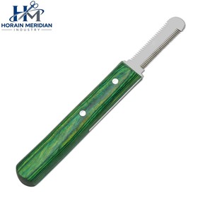 Couteau double face pour toilettage canin, outil de toilettage pour animaux de compagnie, pour le démêlage et l'élimination des poils des chiens de type Terrier, des chats et des chiens Fox. - Product Image 2