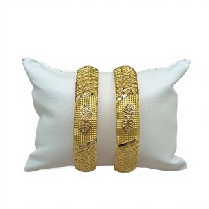 22K Solid <b>Gold</b> <b>Bangle</b> <b>Set</b> for Women Traditional Indian <b>Gold</b> Kada Pair Elegant Handcrafted Yellow <b>Gold</b> Bracelets - Product Image 2