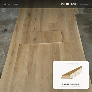 Parquet contrecollé contemporain en chêne blanc, 15 mm, planches larges de 7,5 pouces, système à languettes et rainures - Product Image 1