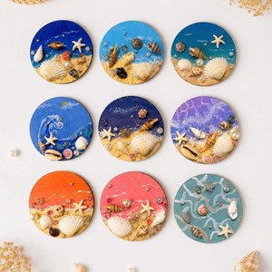 Aimants de réfrigérateur personnalisés, décor de cuisine nautique, nouvelle conception, coquillages, aimants pour réfrigérateur sur mesure - Product Image 3