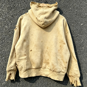 Sudaderas con Capucha de Algodón 100% con Diseño Personalizado, Lavado Ácido, Felpa Francesa, Gruesas, Transpirables, Estilo Vintage para Hombre - Product Image 2