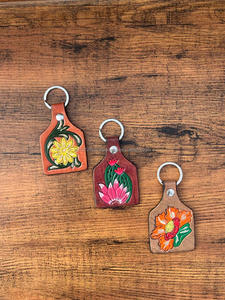 Llaveros de cuero tallados a mano, llaveros de cuero con forma exótica bonita, accesorios de cuero, llaveros bonitos para unisex - Product Image 5