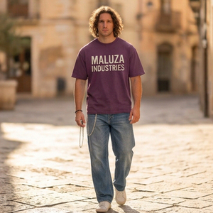 Custom Wholesale Eco-Friendly <b>Retro</b> Boxy T-<b>Shirt</b> <b>Men</b> Front 220 Grams Drop Shoulder Heavyweight Pigment Dyed 100% Polyester - Product Image 4
