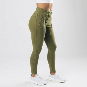Jogging vert en tissu éponge respirant pour femme, 80 % coton, 20 % polyester, taille ajustable avec cordon de serrage, pantalon de survêtement pour l'été et l'entraînement, taille XL - Product Image 5