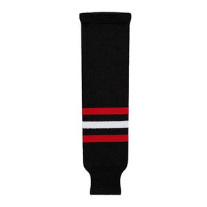 Vêtements de hockey sur glace personnalisés de haute qualité, impression par transfert thermique, coton/polyester, chaussettes de hockey confortables, personnalisation possible - Product Image 2