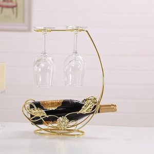 Porte-vin antique en laiton avec 4 porte-verres et rangement pour bouteilles pour la décoration de la maison - Product Image 3